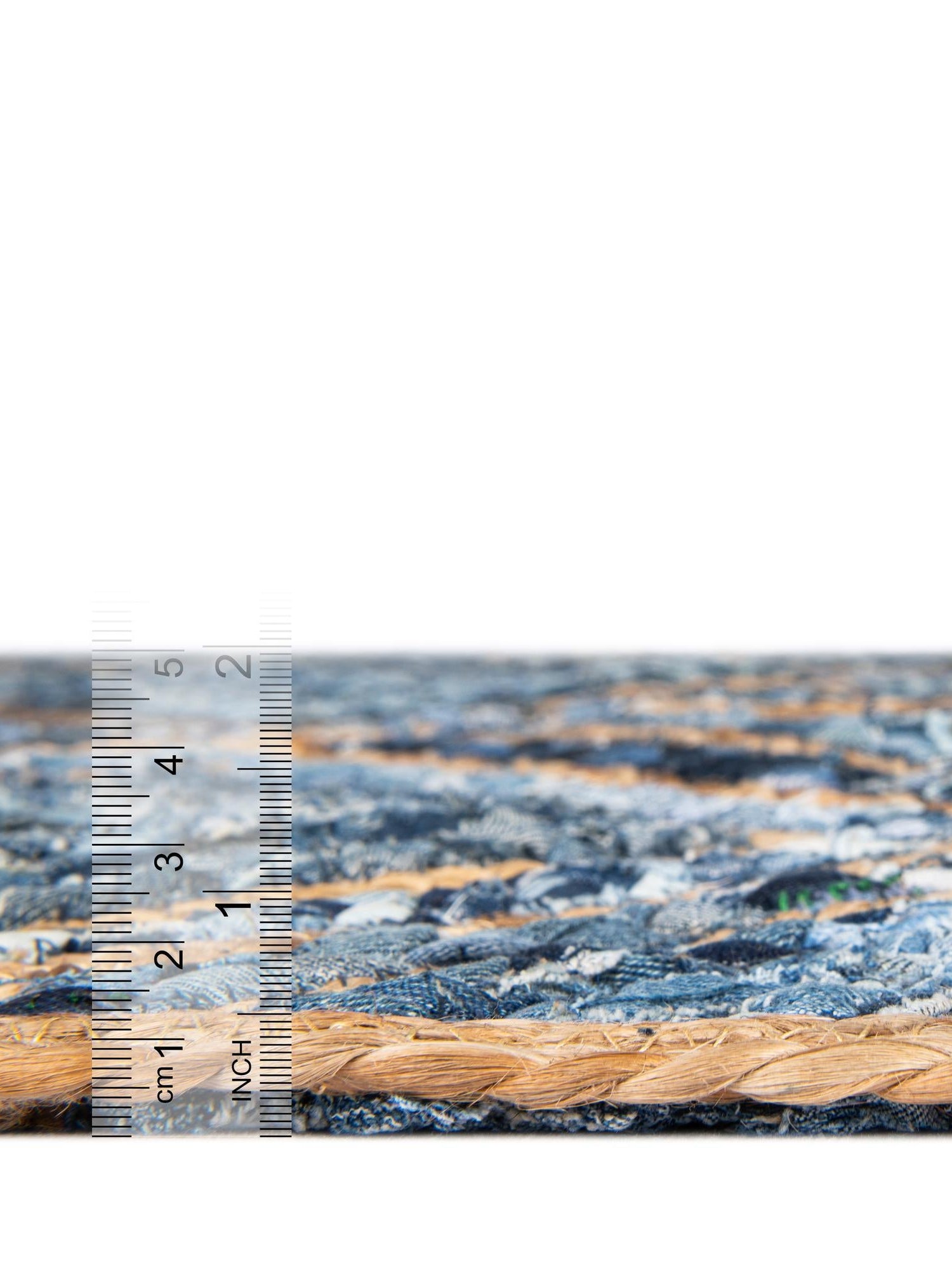 Blue 1' 2 x 6' 1 Braided Jute Table Runner Area Rug Decorative Dining Room Kitchen All Natural Material Table Cover 100% Jute Hand Braided Natural Eco-Friendly Boho Style Carpet for Living Rooms Dining Office Space Dorms for Sale at Rug Engine