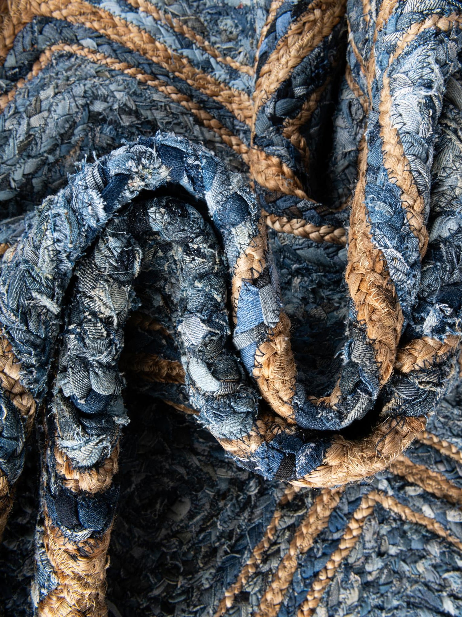 Blue 1' 2 x 6' 1 Braided Jute Table Runner Area Rug Decorative Dining Room Kitchen All Natural Material Table Cover 100% Jute Hand Braided Natural Eco-Friendly Boho Style Carpet for Living Rooms Dining Office Space Dorms for Sale at Rug Engine