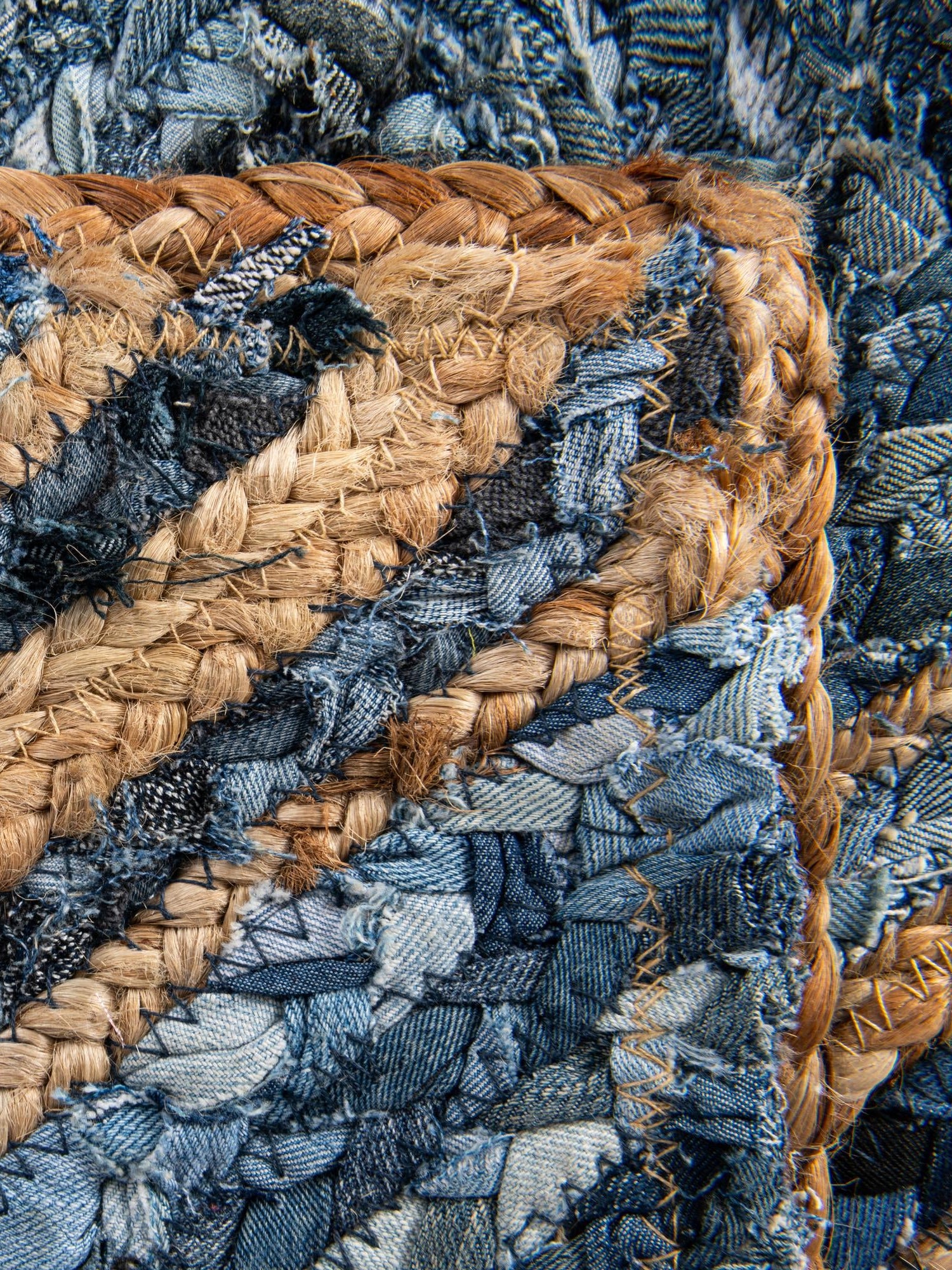 Blue 1' 2 x 5' 1 Braided Jute Table Runner Area Rug Decorative Dining Room Kitchen All Natural Material Table Cover 100% Jute Hand Braided Natural Eco-Friendly Boho Style Carpet for Living Rooms Dining Office Space Dorms for Sale at Rug Engine