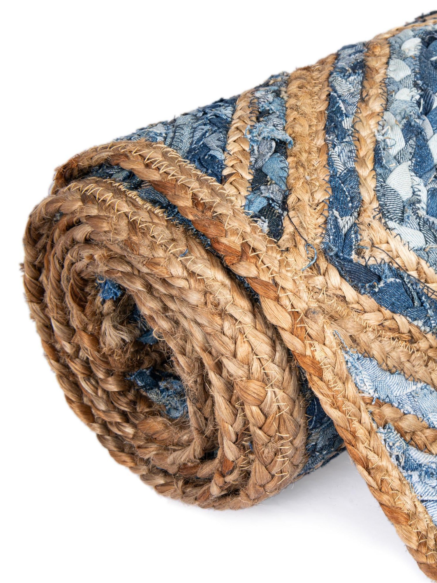 Blue 1' 2 x 4' 1 Braided Jute Table Runner Area Rug Decorative Dining Room Kitchen All Natural Material Table Cover 100% Jute Hand Braided Natural Eco-Friendly Boho Style Carpet for Living Rooms Dining Office Space Dorms for Sale at Rug Engine