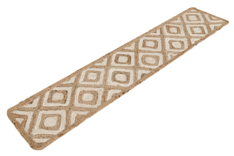 Natural 1' 2 x 6' 1 Braided Jute Table Runner Area Rug Decorative Dining Room Kitchen All Natural Material Table Cover 100% Jute Hand Braided Natural Eco-Friendly Boho Style Carpet for Living Rooms Dining Office Space Dorms for Sale at Rug Engine