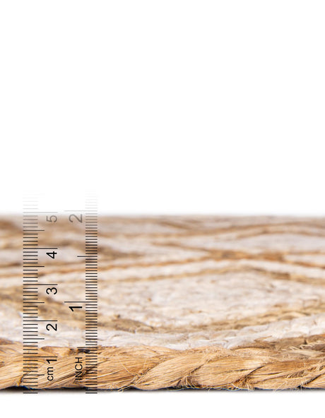 Natural 1' 2 x 4' 1 Braided Jute Table Runner Area Rug Decorative Dining Room Kitchen All Natural Material Table Cover 100% Jute Hand Braided Natural Eco-Friendly Boho Style Carpet for Living Rooms Dining Office Space Dorms for Sale at Rug Engine