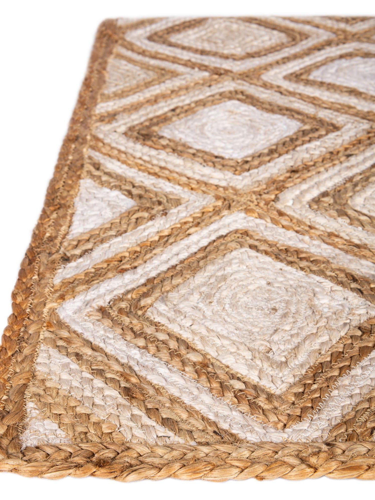 Natural 1' 2 x 10' Braided Jute Table Runner Area Rug Decorative Dining Room Kitchen All Natural Material Table Cover 100% Jute Hand Braided Natural Eco-Friendly Boho Style Carpet for Living Rooms Dining Office Space Dorms for Sale at Rug Engine