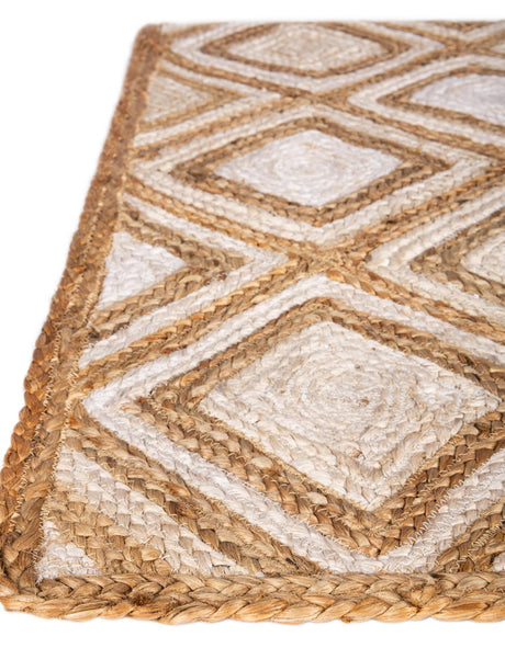 Natural 1' 2 x 5' 1 Braided Jute Table Runner Area Rug Decorative Dining Room Kitchen All Natural Material Table Cover 100% Jute Hand Braided Natural Eco-Friendly Boho Style Carpet for Living Rooms Dining Office Space Dorms for Sale at Rug Engine