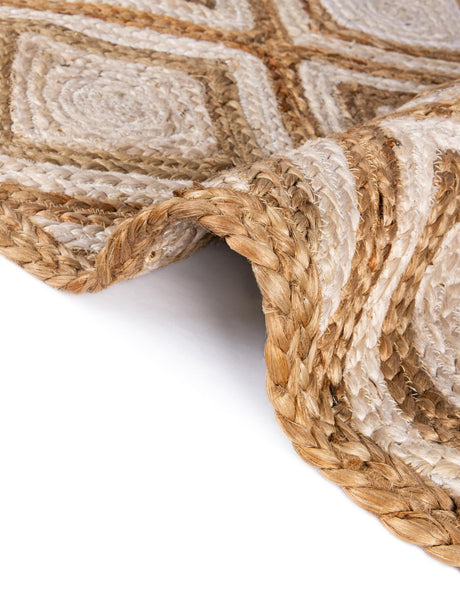 Natural 1' 2 x 8' Braided Jute Table Runner Area Rug Decorative Dining Room Kitchen All Natural Material Table Cover 100% Jute Hand Braided Natural Eco-Friendly Boho Style Carpet for Living Rooms Dining Office Space Dorms for Sale at Rug Engine