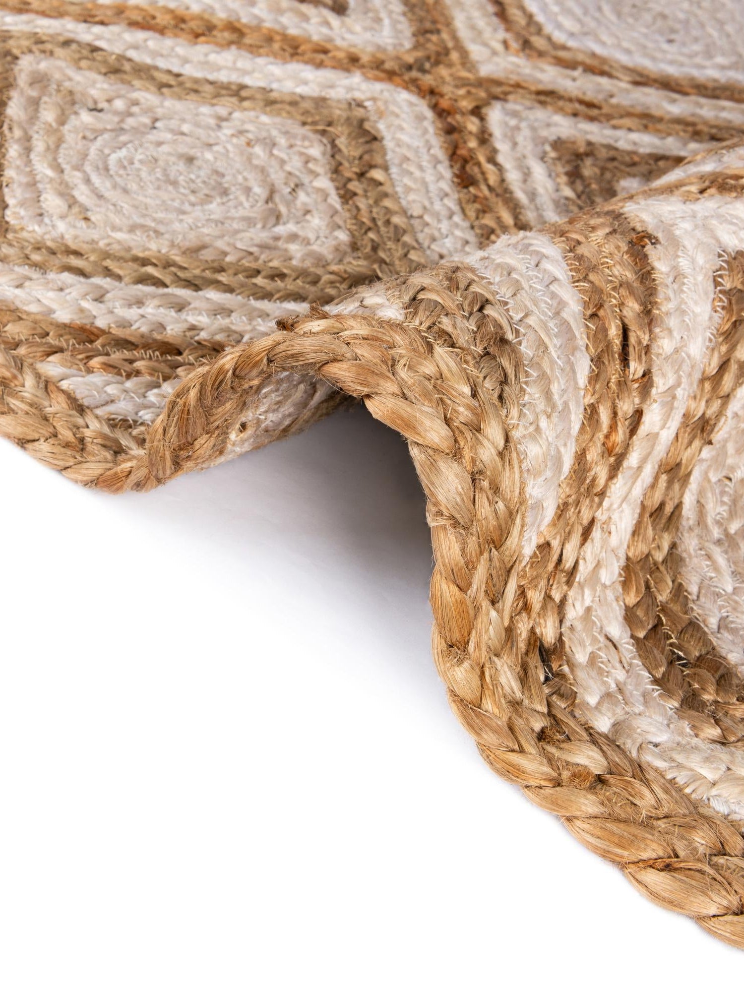 Natural 1' 2 x 10' Braided Jute Table Runner Area Rug Decorative Dining Room Kitchen All Natural Material Table Cover 100% Jute Hand Braided Natural Eco-Friendly Boho Style Carpet for Living Rooms Dining Office Space Dorms for Sale at Rug Engine
