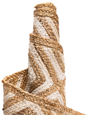 Natural 1' 2 x 8' Braided Jute Table Runner