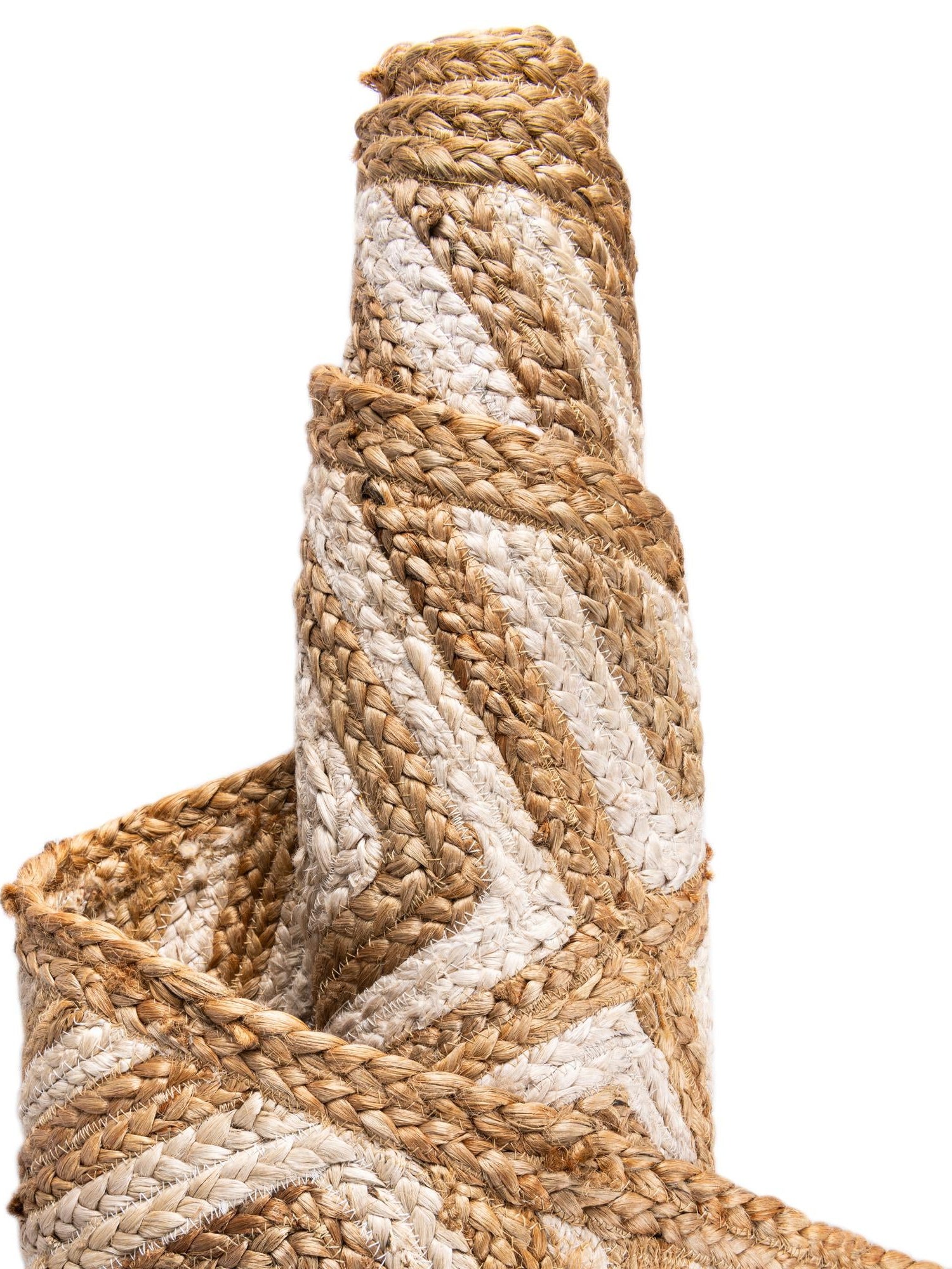 Natural 1' 2 x 4' 1 Braided Jute Table Runner Area Rug Decorative Dining Room Kitchen All Natural Material Table Cover 100% Jute Hand Braided Natural Eco-Friendly Boho Style Carpet for Living Rooms Dining Office Space Dorms for Sale at Rug Engine