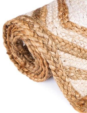 Natural 1' 2 x 8' Braided Jute Table Runner
