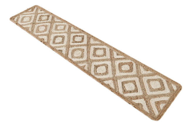 Natural 1' 2 x 6' 1 Braided Jute Table Runner