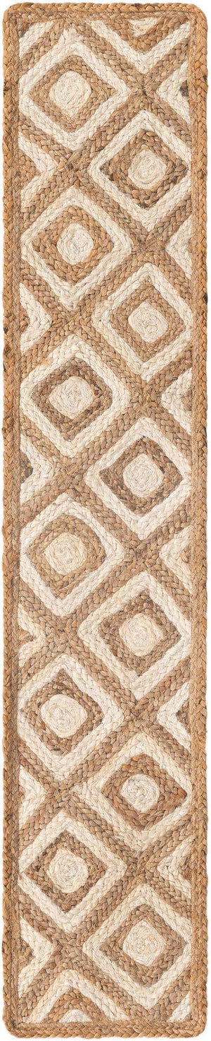 Natural 1' 2 x 6' 1 Braided Jute Table Runner