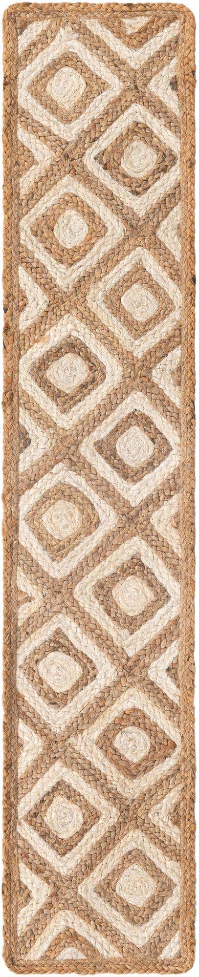 Natural 1' 2 x 6' 1 Braided Jute Table Runner