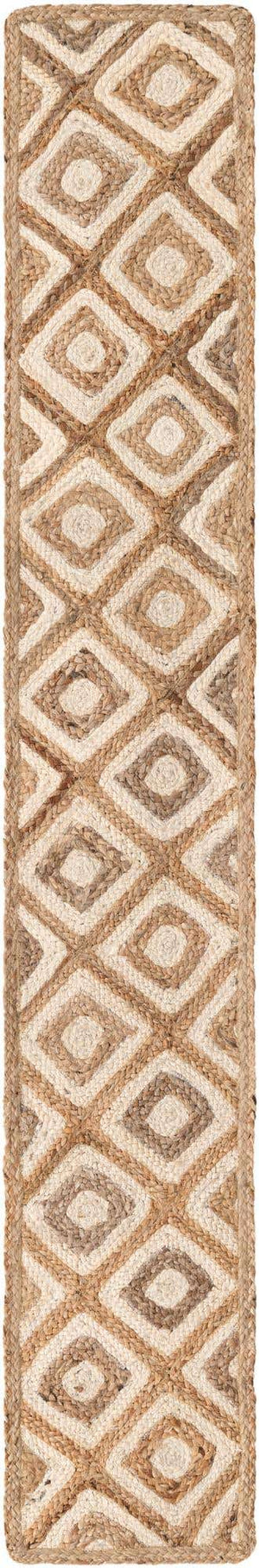 Natural 1' 2 x 8' Braided Jute Table Runner