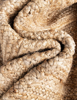 Natural 1' 2 x 10' Braided Jute Table Runner