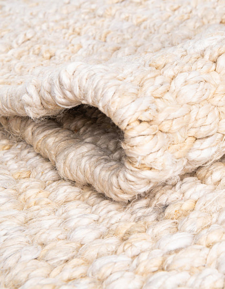 Ivory 1' 2 x 5' 1 Chunky Jute Table Runner Area Rug Decorative Dining Room Kitchen All Natural Material Table Cover 100% All Natural Jute Sustainable Eco-Friendly Carpet Mat for Natural Interior Design Homes for Sale at Rug Engine