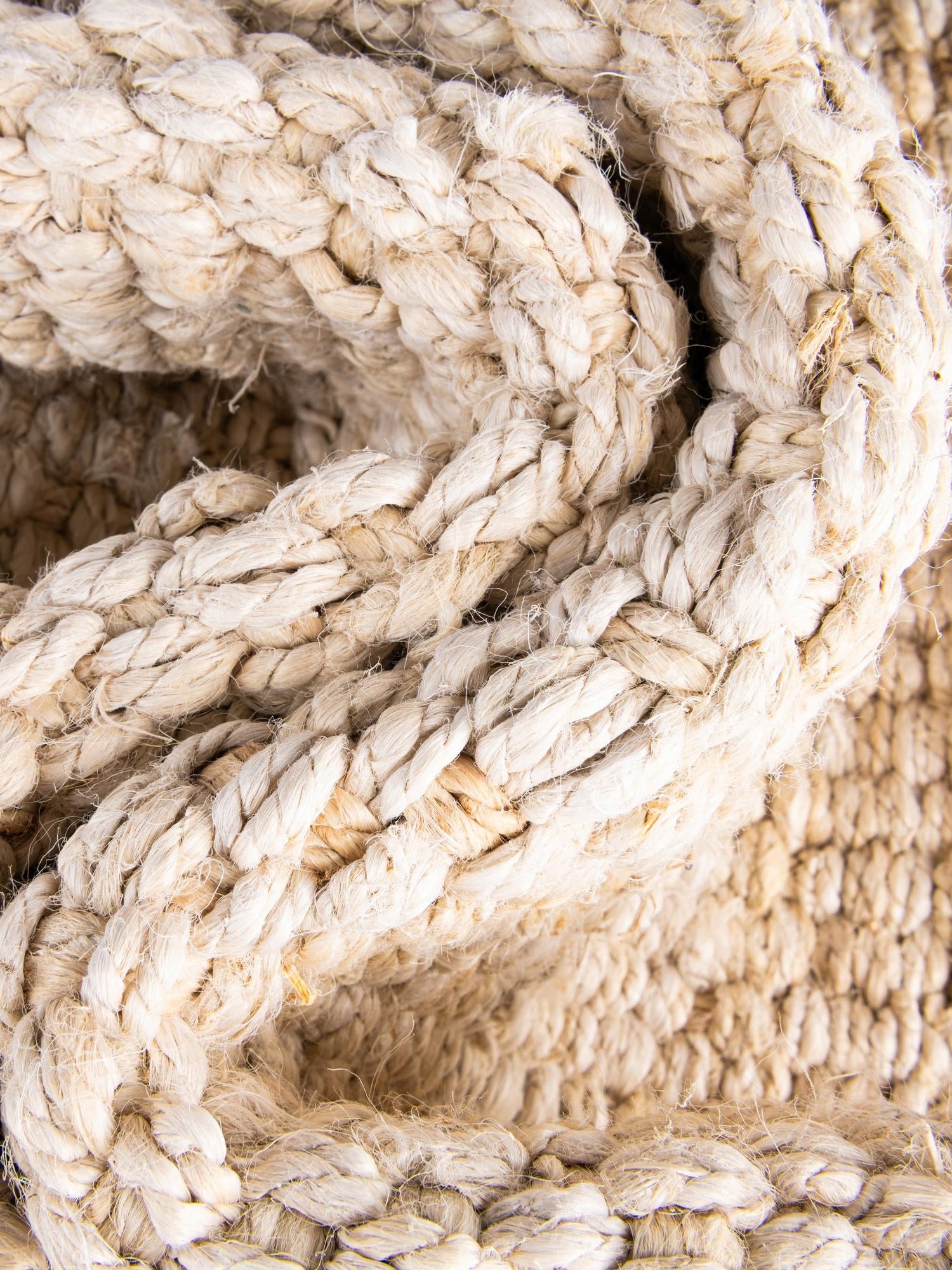 Ivory 1' 2 x 4' 1 Chunky Jute Table Runner Area Rug Decorative Dining Room Kitchen All Natural Material Table Cover 100% All Natural Jute Sustainable Eco-Friendly Carpet Mat for Natural Interior Design Homes for Sale at Rug Engine