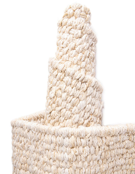 Ivory 1' 2 x 6' 1 Chunky Jute Table Runner Area Rug Decorative Dining Room Kitchen All Natural Material Table Cover 100% All Natural Jute Sustainable Eco-Friendly Carpet Mat for Natural Interior Design Homes for Sale at Rug Engine