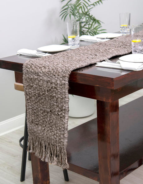 Gray 1' 2 x 8' Chunky Jute Table Runner