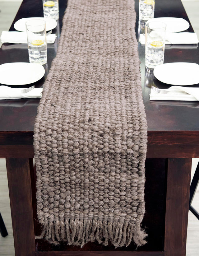 Gray 1' 2 x 8' Chunky Jute Table Runner