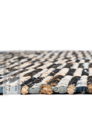 Dark Gray 1' 2 x 4' 1 Chindi Jute Table Runner