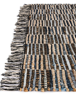 Dark Gray 1' 2 x 4' 1 Chindi Jute Table Runner