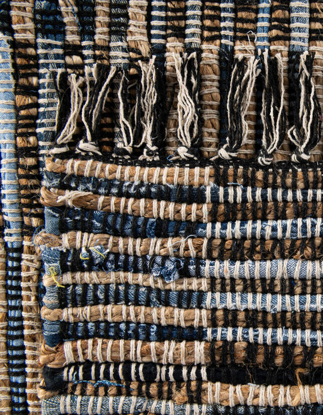 Dark Gray 1' 2 x 4' 1 Chindi Jute Table Runner