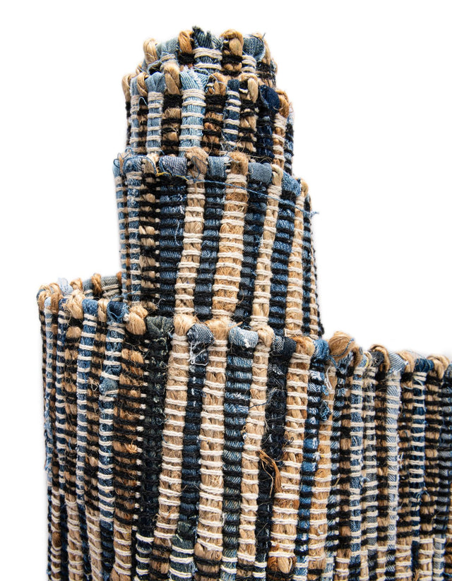 Dark Gray 1' 2 x 4' 1 Chindi Jute Table Runner