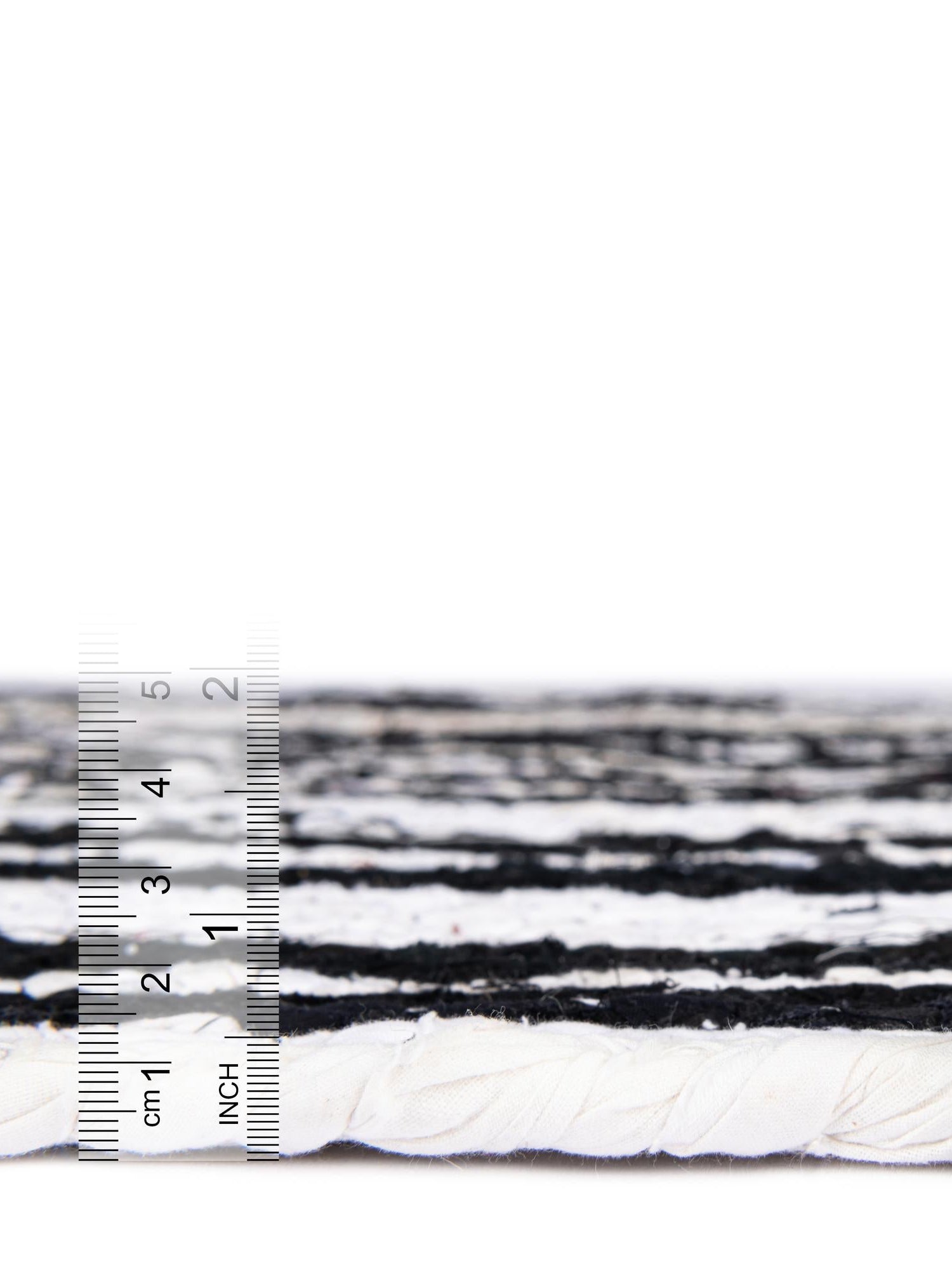 Black and White 1' 2 x 5' 1 Braided Chindi Table Runner Area Rug Decorative Dining Room Kitchen All Natural Material Table Cover 100% Cotton Hand Braided Natural Eco-Friendly Boho Style Modern Carpet for Living Rooms Dining Office Dorm for Sale at Rug Engine