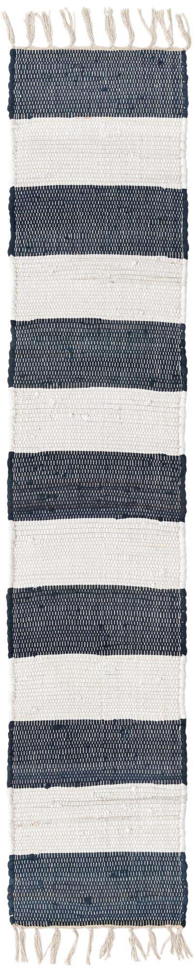 Navy Blue 1' 2 x 6' 1 Chindi Rag Table Runner