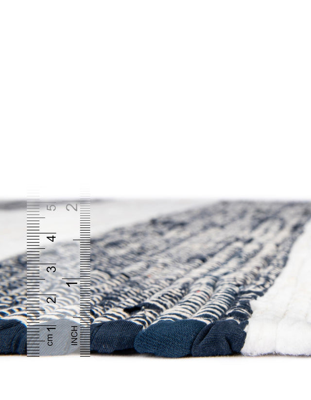 Navy Blue 1' 2 x 4' 1 Chindi Rag Table Runner