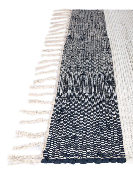 Navy Blue 1' 2 x 10' Chindi Rag Table Runner Area Rug Decorative Dining Room Kitchen All Natural Material Table Cover 100% Cotton All Natural Eco-Friendly Carpet Mat Decor for Homes for Sale at Rug Engine