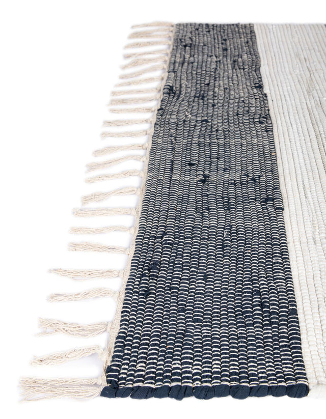 Navy Blue 1' 2 x 4' 1 Chindi Rag Table Runner
