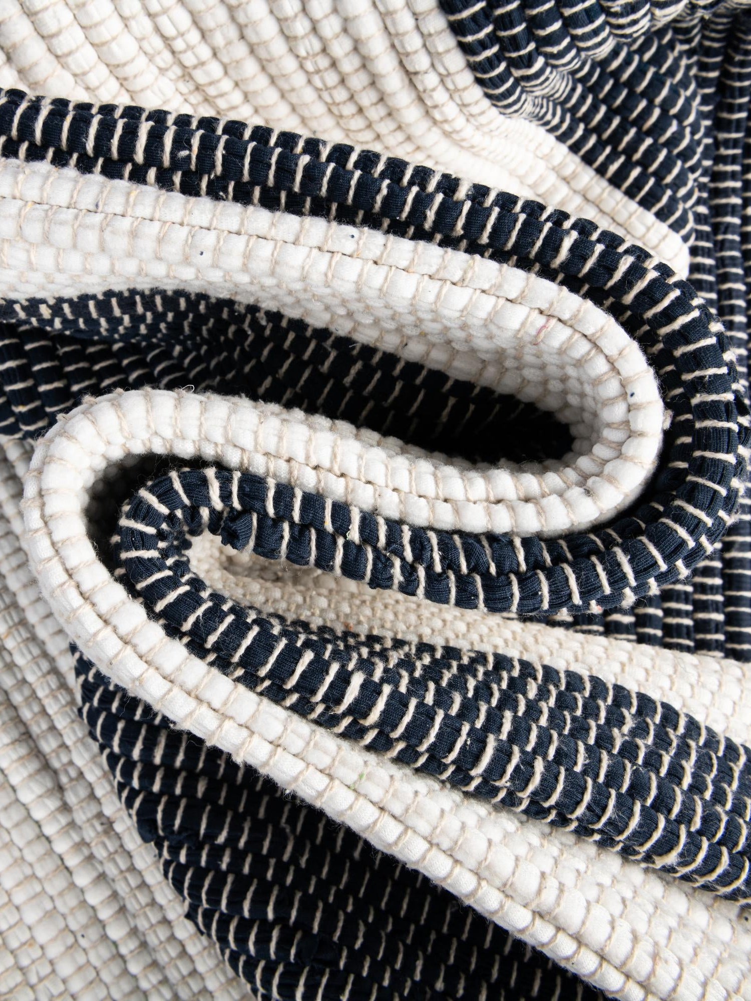 Navy Blue 1' 2 x 8' Chindi Rag Table Runner Area Rug Decorative Dining Room Kitchen All Natural Material Table Cover 100% Cotton All Natural Eco-Friendly Carpet Mat Decor for Homes for Sale at Rug Engine
