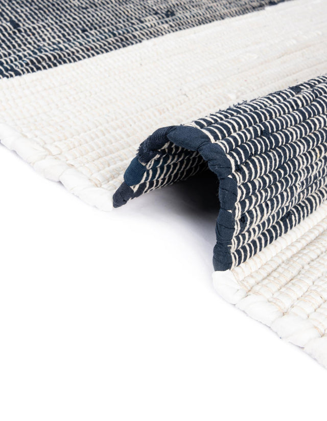 Navy Blue 1' 2 x 4' 1 Chindi Rag Table Runner