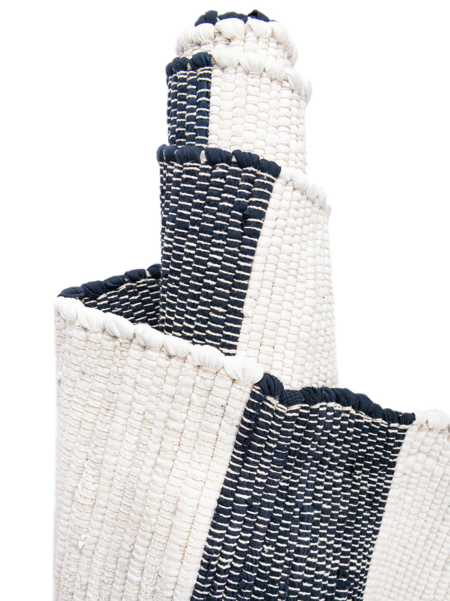 Navy Blue 1' 2 x 4' 1 Chindi Rag Table Runner Area Rug Decorative Dining Room Kitchen All Natural Material Table Cover 100% Cotton All Natural Eco-Friendly Carpet Mat Decor for Homes for Sale at Rug Engine