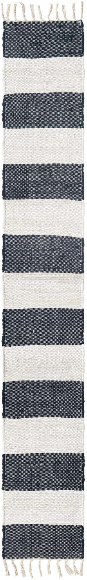 Navy Blue 1' 2 x 8' Chindi Rag Table Runner