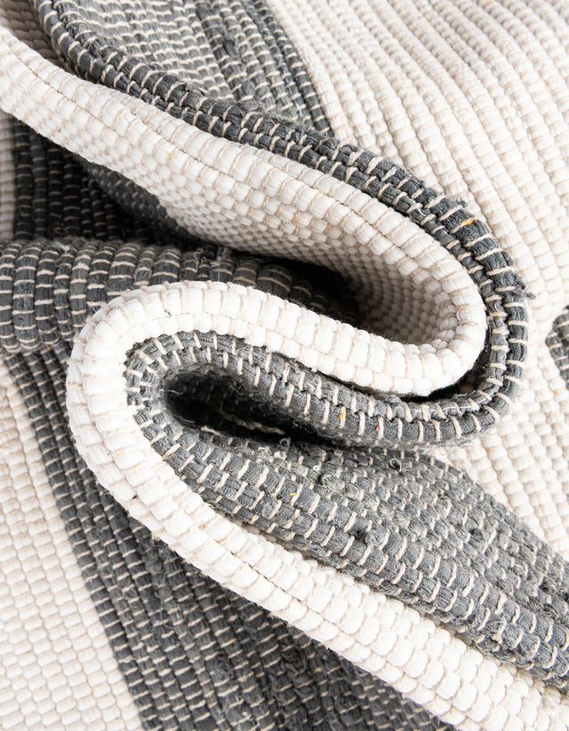Gray 2' 2 x 3' 7 Chindi Rag Hearth Half-Round Semicircle Area Rug 100% Cotton All Natural Eco-Friendly Carpet Mat Decor for Homes for Sale at Rug Engine