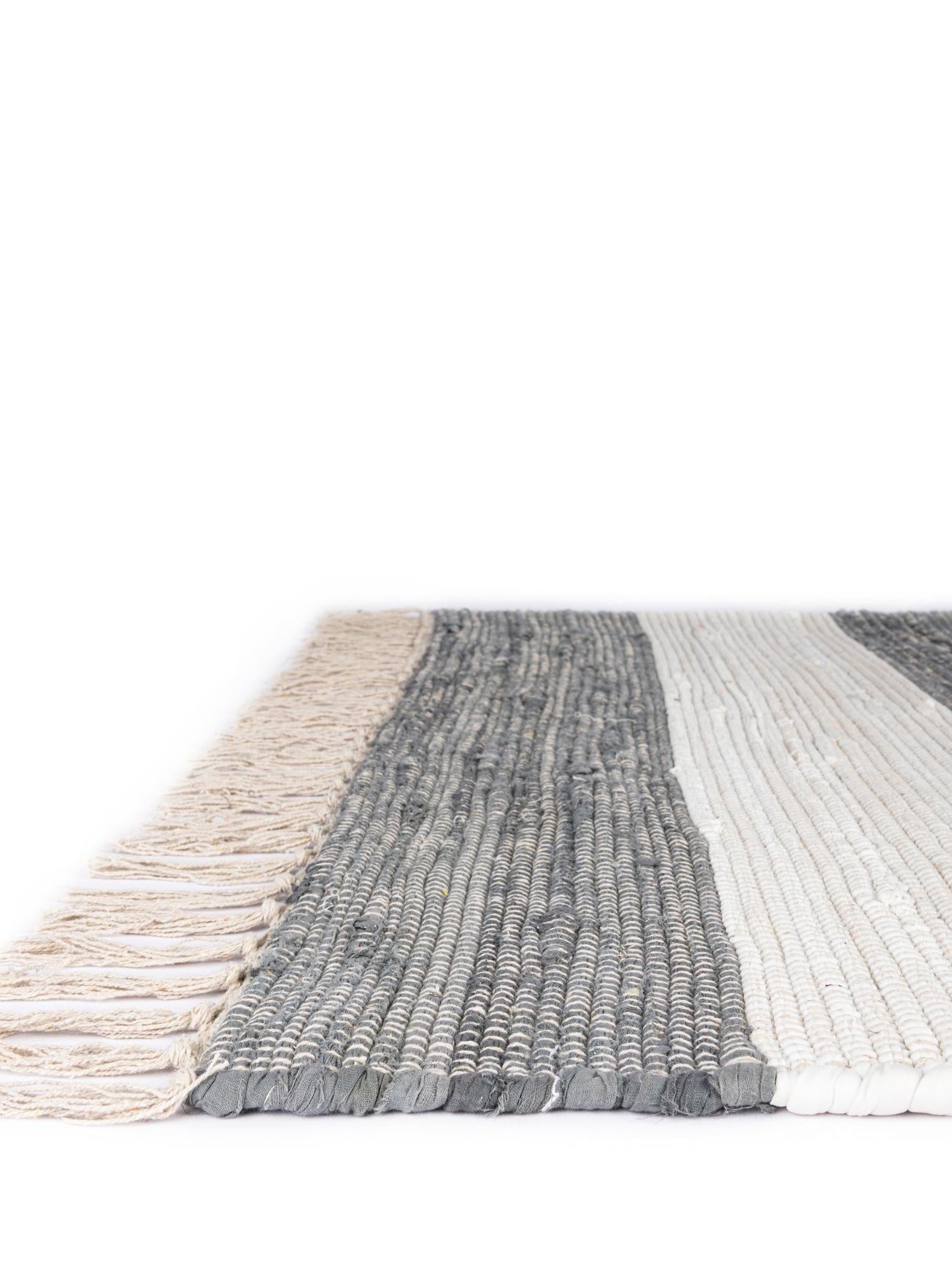 Gray 1' 2 x 6' 1 Chindi Rag Table Runner Area Rug Decorative Dining Room Kitchen All Natural Material Table Cover 100% Cotton All Natural Eco-Friendly Carpet Mat Decor for Homes for Sale at Rug Engine