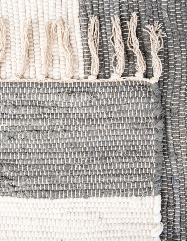 Gray 1' 2 x 5' 1 Chindi Rag Table Runner