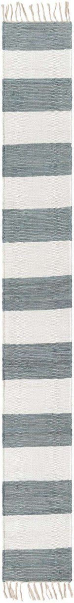 Gray 1' 2 x 10' Chindi Rag Table Runner