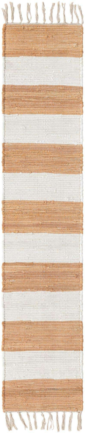 Beige 1' 2 x 6' 1 Chindi Rag Table Runner