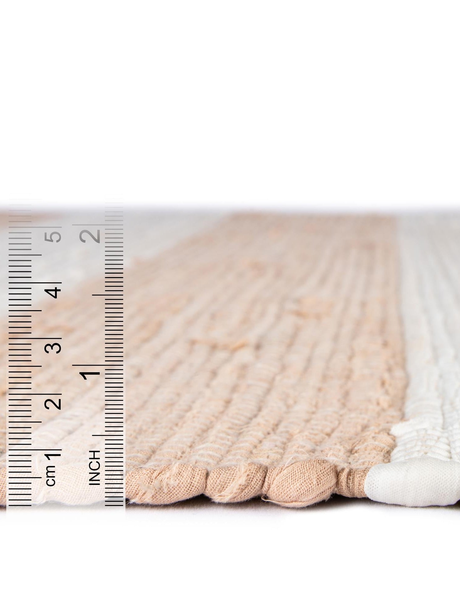 Beige 1' 2 x 5' 1 Chindi Rag Table Runner Area Rug Decorative Dining Room Kitchen All Natural Material Table Cover 100% Cotton All Natural Eco-Friendly Carpet Mat Decor for Homes for Sale at Rug Engine