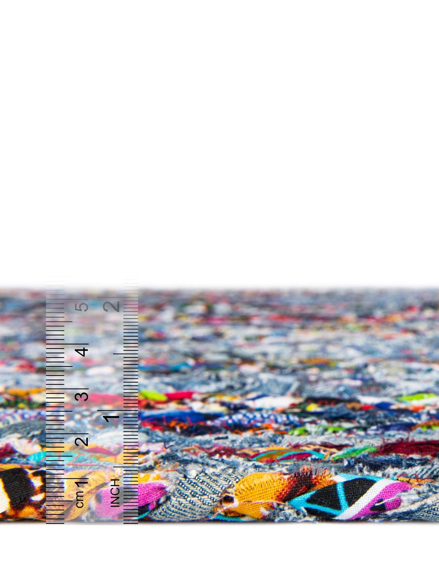 Blue and Multicolor 1' 2 x 10' Braided Chindi Table Runner Area Rug Decorative Dining Room Kitchen All Natural Material Table Cover 100% Cotton Hand Braided Natural Eco-Friendly Boho Style Modern Carpet for Living Rooms Dining Office Dorm for Sale at Rug Engine