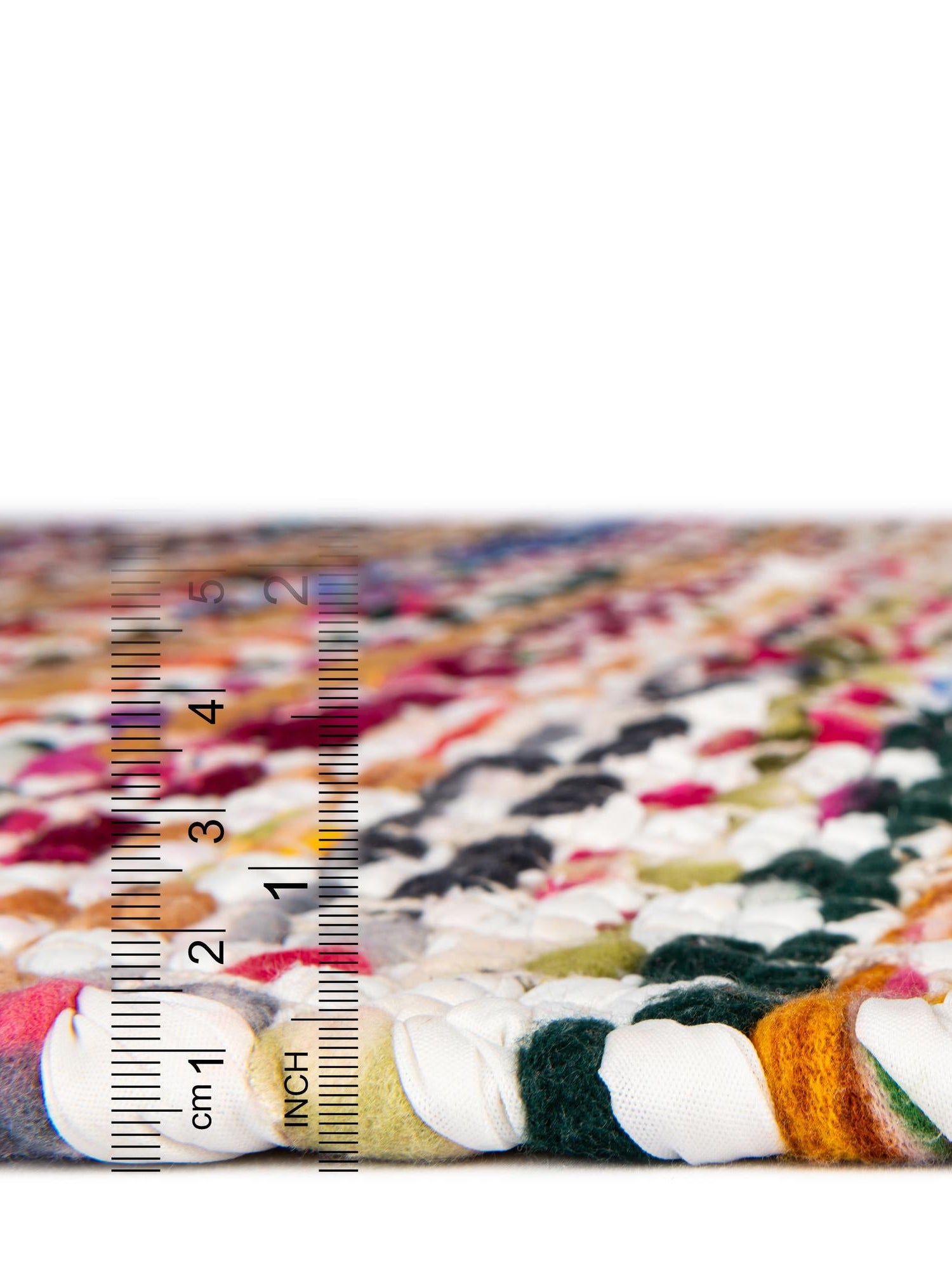 Multicolor 1' 2 x 8' Braided Chindi Table Runner Area Rug Decorative Dining Room Kitchen All Natural Material Table Cover 100% Cotton Hand Braided Natural Eco-Friendly Boho Style Modern Carpet for Living Rooms Dining Office Dorm for Sale at Rug Engine
