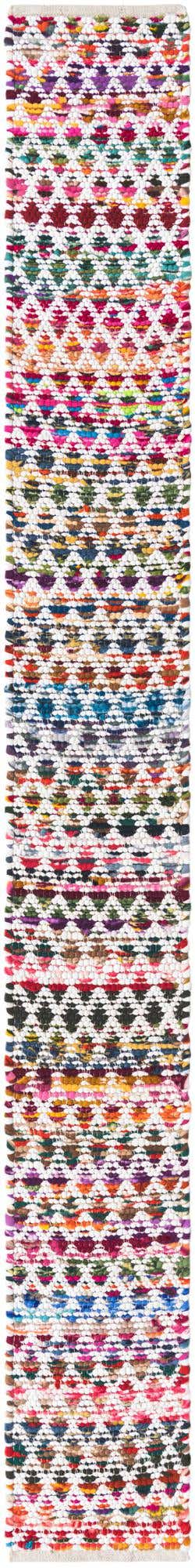 Multicolor 1' 2 x 10' Braided Chindi Table Runner
