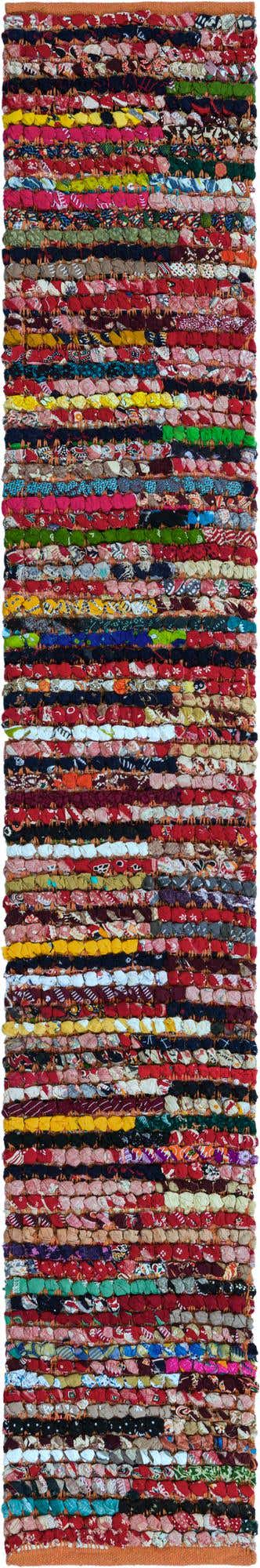 Multicolor 1' 2 x 6' 1 Braided Chindi Table Runner