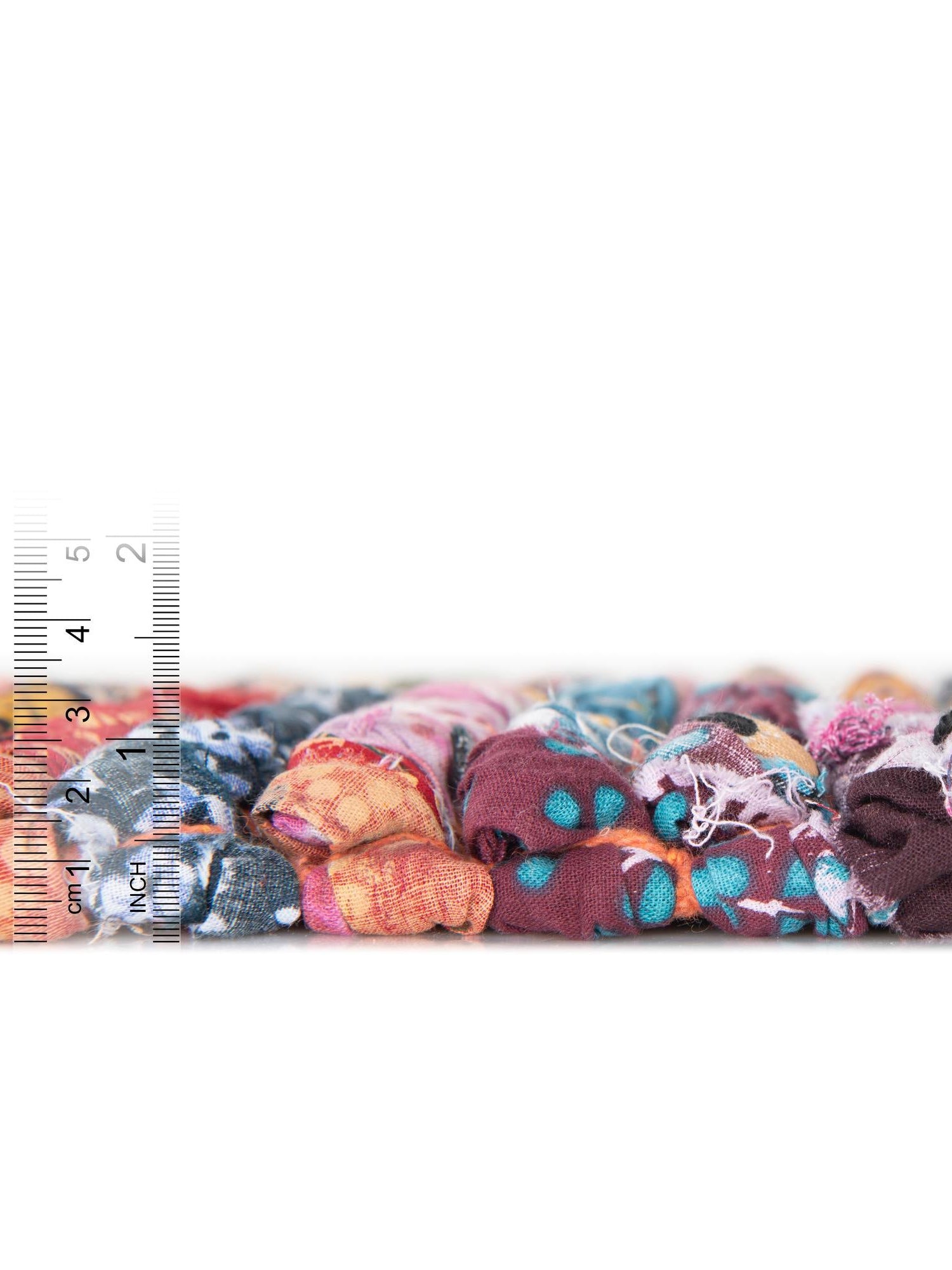 Multicolor 1' 2 x 8' Braided Chindi Table Runner Area Rug Decorative Dining Room Kitchen All Natural Material Table Cover 100% Cotton Hand Braided Natural Eco-Friendly Boho Style Modern Carpet for Living Rooms Dining Office Dorm for Sale at Rug Engine