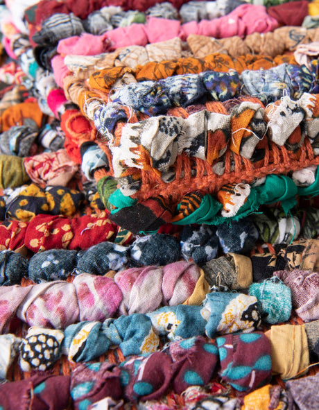 Multicolor 1' 2 x 4' 1 Braided Chindi Table Runner Area Rug Decorative Dining Room Kitchen All Natural Material Table Cover 100% Cotton Hand Braided Natural Eco-Friendly Boho Style Modern Carpet for Living Rooms Dining Office Dorm for Sale at Rug Engine