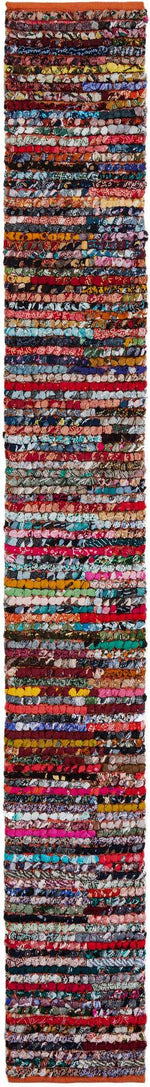 Multicolor 1' 2 x 10' Braided Chindi Table Runner