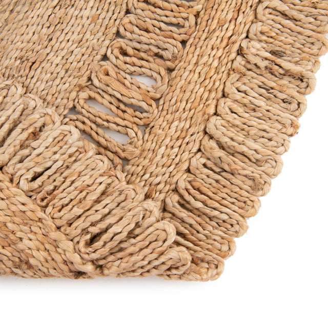Natural 1' 2 x 6' 1 Braided Jute Table Runner